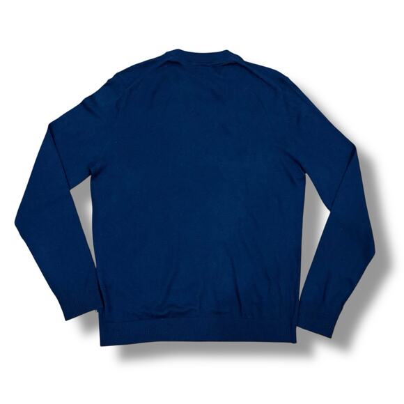 NWT Ted Baker London Men’s Size 5 (XL) Navy Blue Wool Cashmere Crewneck Sweater - Picture 5 of 5